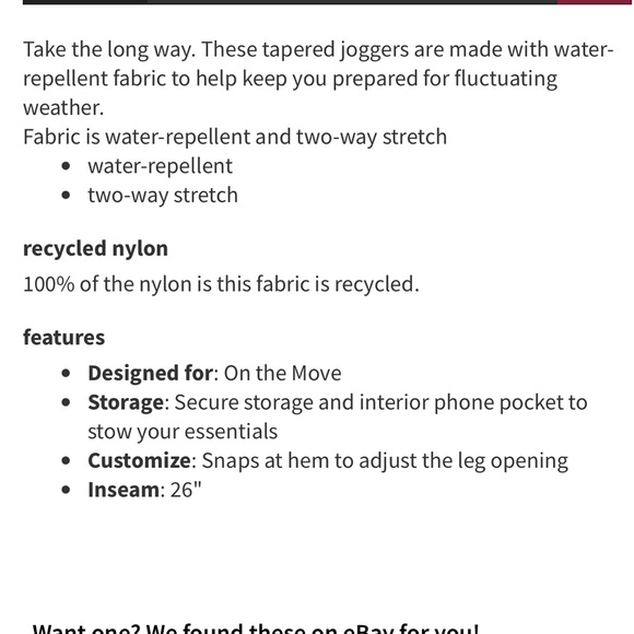 578. Lululemon Revera Jogger Print *lab size M planet surface black granite - Picture 3 of 10